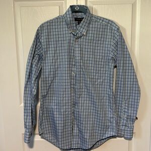 Land’s End Dress Shirt Tailored Fit No Iron Pinpoint Oxford 15x34 Medium